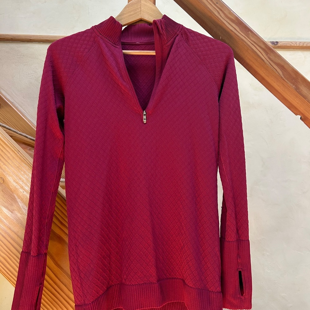 Lululemon Rest Less Half Zip Pullover in Star Ruby Pink (sz M/8) - Picture 3 of 7